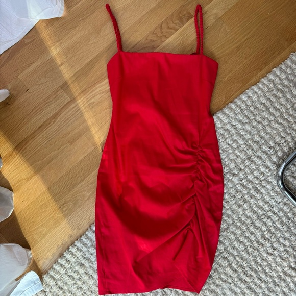J. Crew Collection Red Ruched Dress - Picture 4 of 10